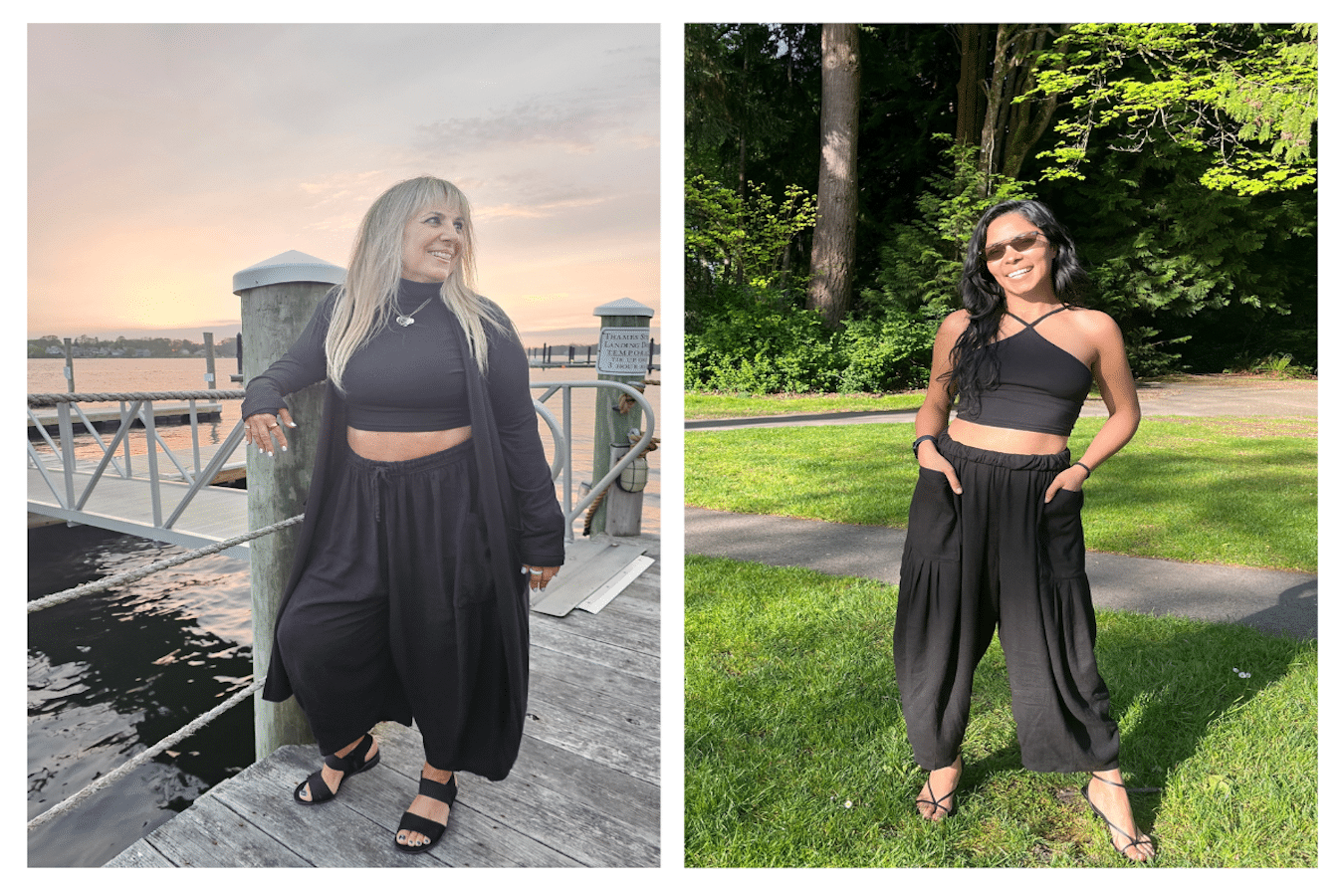 Intergenerational women dressed in the same pants